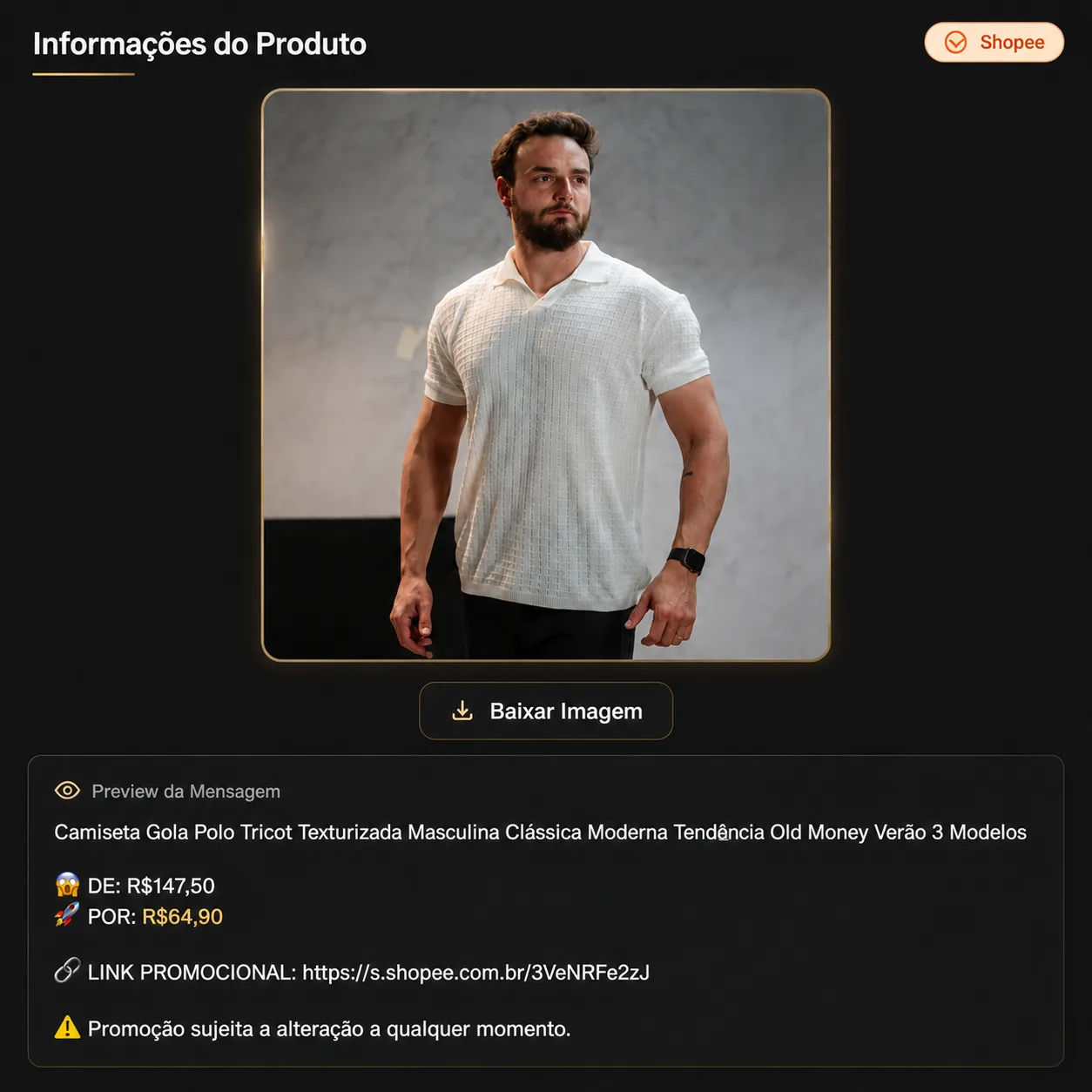 Postagem auto-gerada pelo Cupom Radar